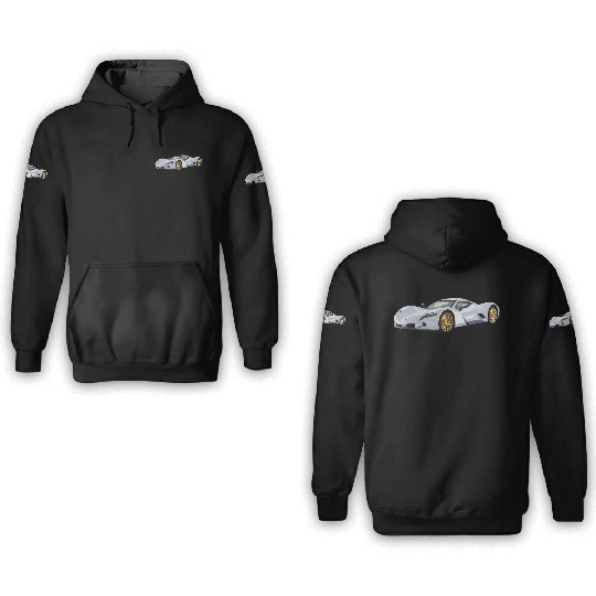 Silver car 3D Hoodies
