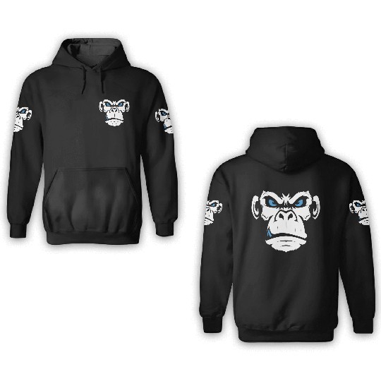 Monkey Head Angry Monkey Face 3D Hoodies