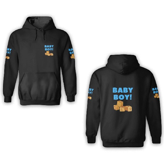 It's A Boy 3D Hoodies