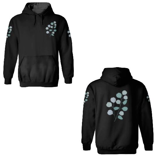 Eucalyptus evergreen design - natural plant leaves 3D Hoodies