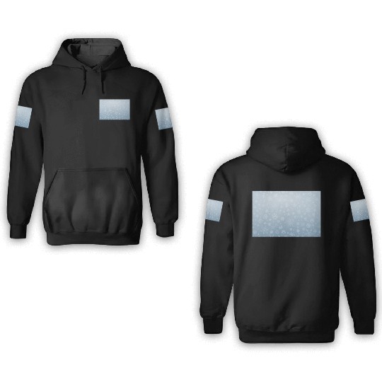 Abstract Blue Snowflakes Pattern 3D Hoodies