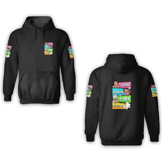 Anime Ramen Te Boba And Drawings Manga Japan 3D Hoodies