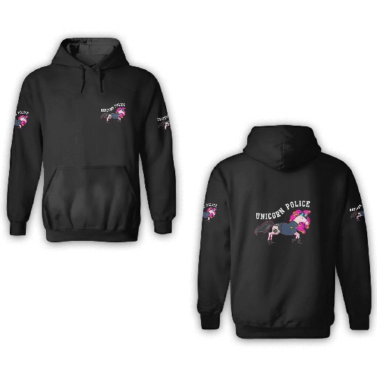 Unicorn police 3D Hoodies