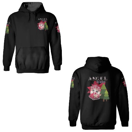 Winter Angel Christmas Tree Poinsettia 3D Hoodies