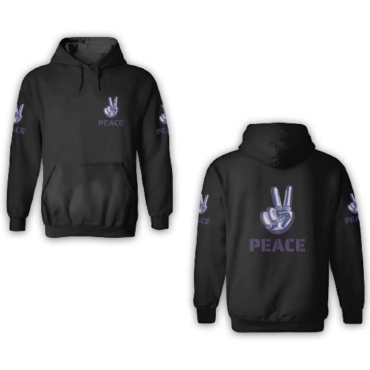 peace DESIGN COOL design print canva daily school 3D Hoodies