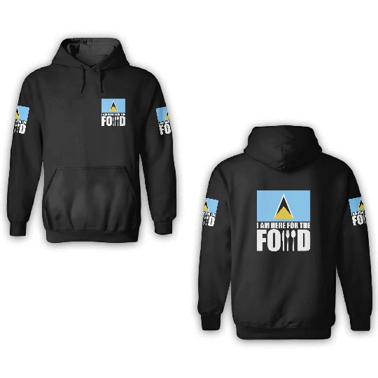 Saint Lucia flag souvenir food travel 3D Hoodies