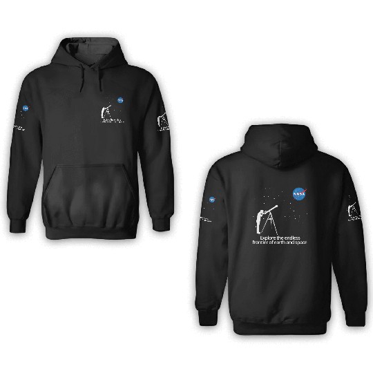NASA Explore The Endless Frontier Of Earth Space 3D Hoodies