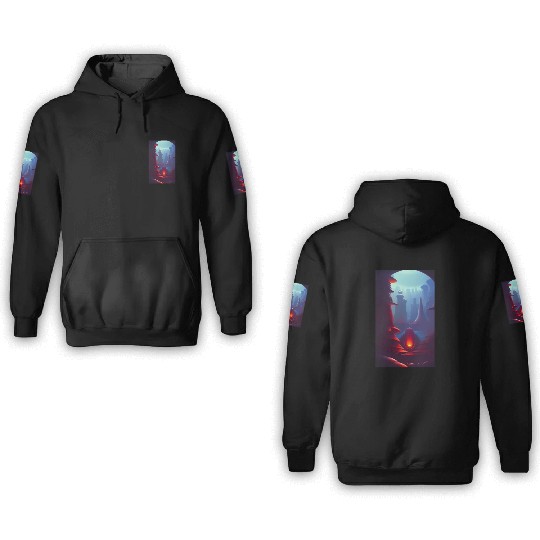 Alien planet landscape 3D Hoodies