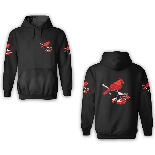 Awesome Red Cardinal Birds Gift Nature Lover Funny 3D Hoodies