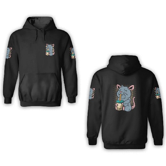 Rat Bubble Tea Tea Lover Gift 3D Hoodies