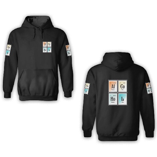 Elements of Alcohol 3D Hoodies