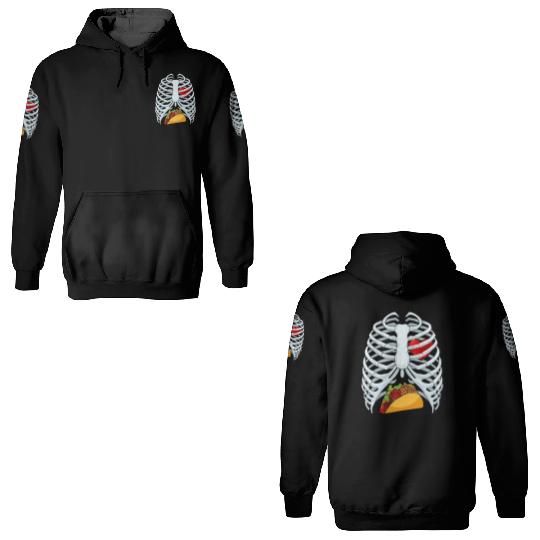 Funny Taco Skeleton Rib Cage Dad Halloween Costume 3D Hoodies