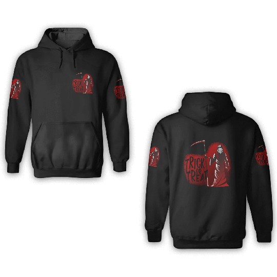 Grim Reaper Trick or Treat 3D Hoodies