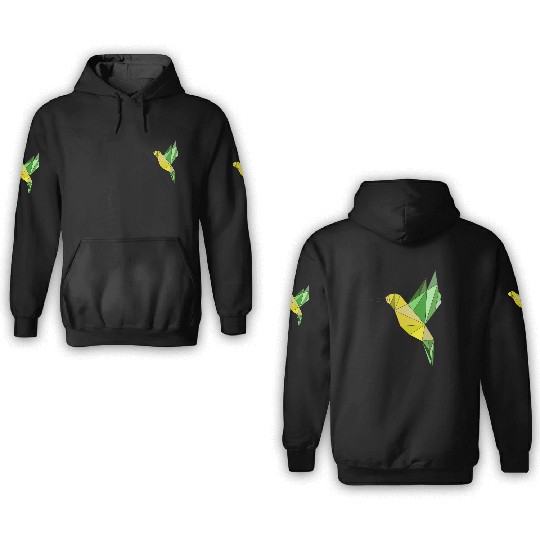 Hummingbird geometrical 3D Hoodies