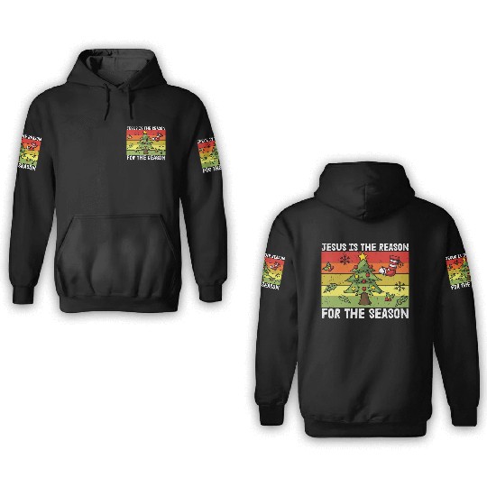 jesus is the reason for the season xmas christmas 3D Hoodies