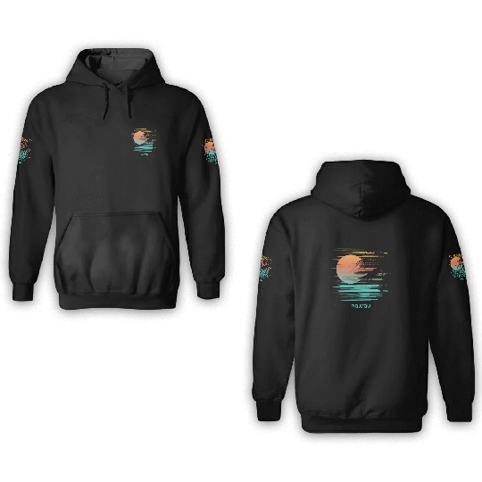 Artistic Nassau Bahamas Palm Tree Vacation 3D Hoodies
