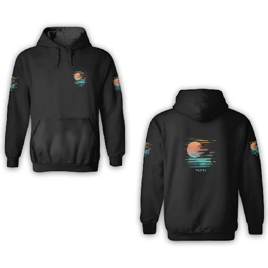 Artistic Nassau Bahamas Palm Tree Vacation 3D Hoodies