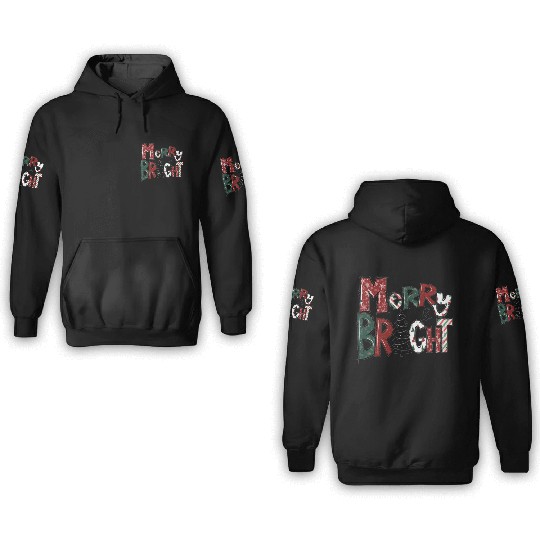 Merry And Bright 3D Hoodies | Merry Christmas 2022