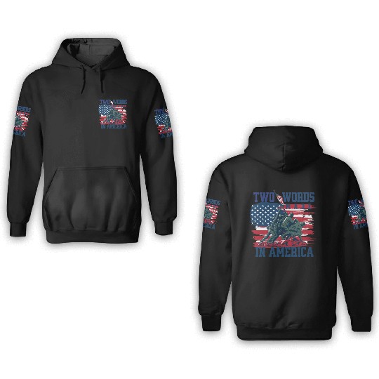 U S Army Veteran Flag 2 3D Hoodies