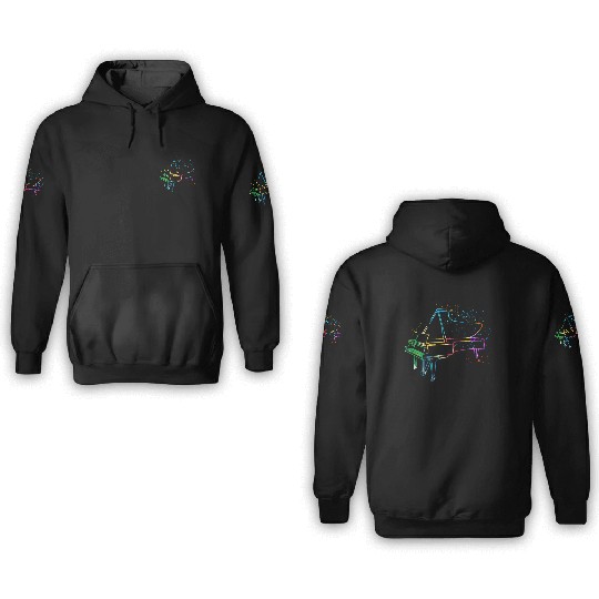 Piano, Pianist 3D Hoodies