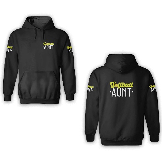 Softball Aunt Softball Player Pitcher Catcher 3D Hoodies