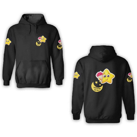Design d'étoile et lune 3D Hoodies
