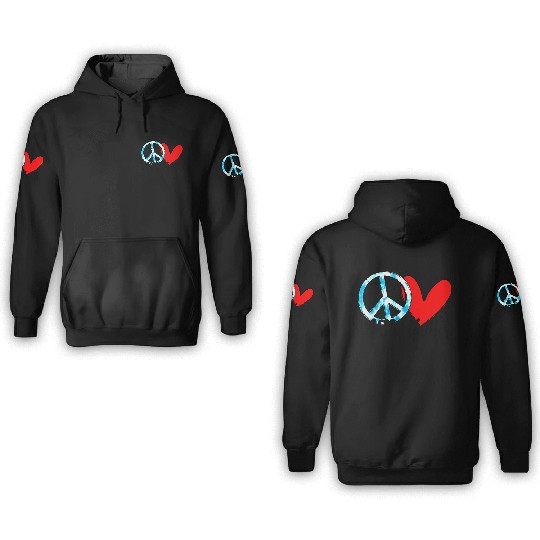 Peace Love Math Teacher Funny Back To School 3D Hoodies