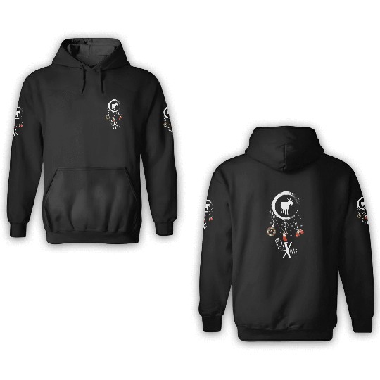 Winter dreamcatcher Christmas Goat 3D Hoodies
