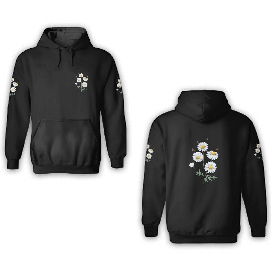 Marguerites Daisy Summer Daisies Flower Garden 3D Hoodies
