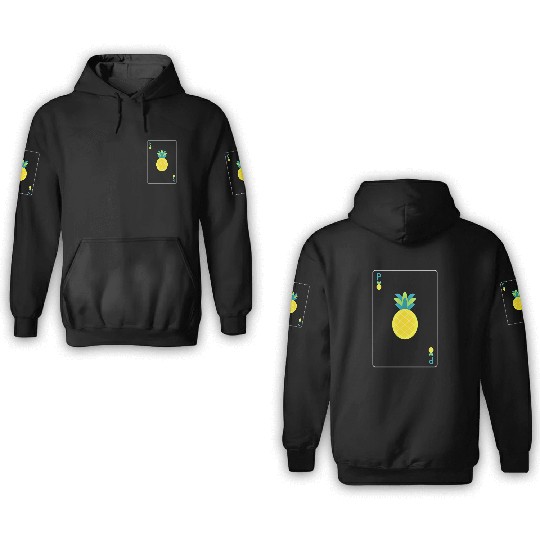 Open Faced Chinese Poker Pineapple 3D Hoodies
