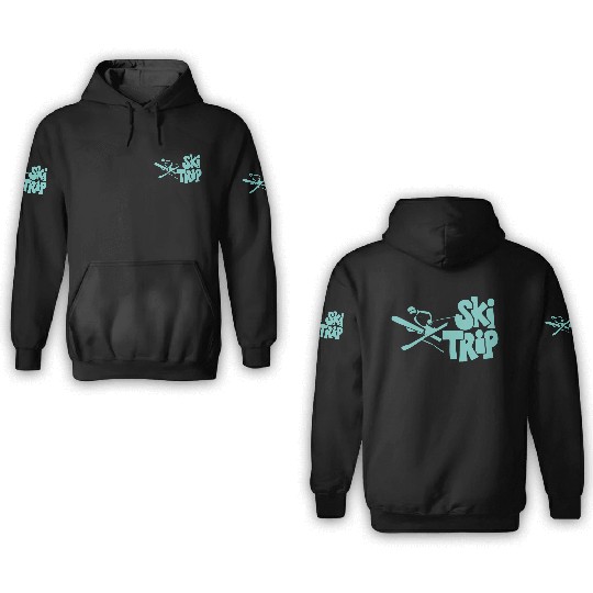 Cool Skiing Ski Trip 3D Hoodies