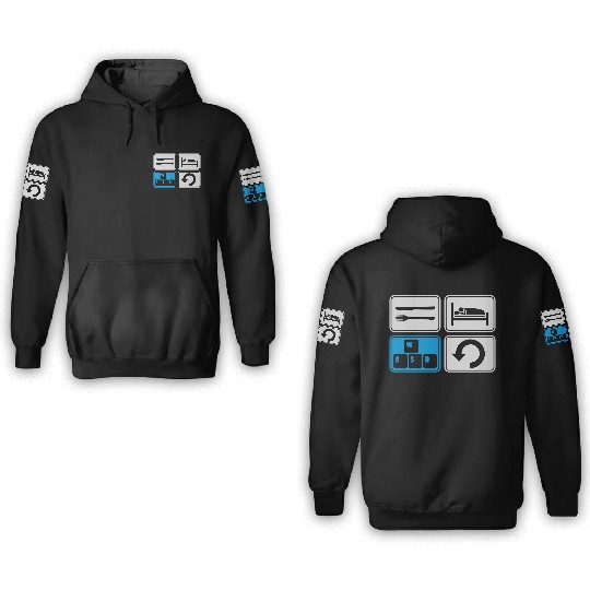 gaming daily repeat computer 3D Hoodies