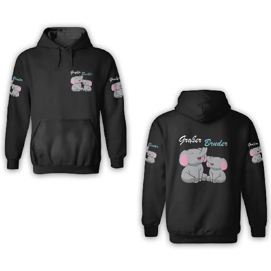 Elephant - Großer Bruder 3D Hoodies