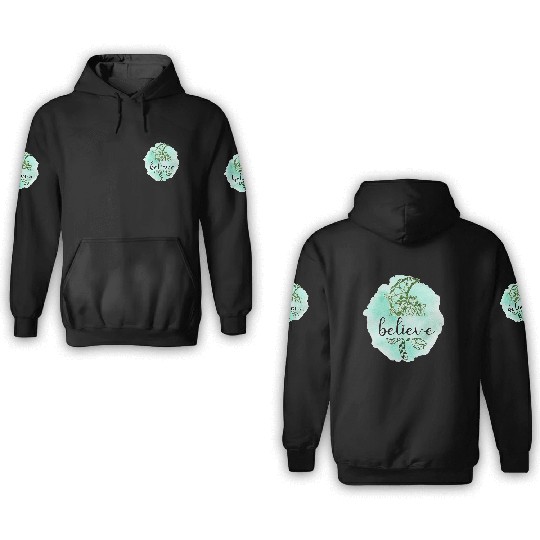Soothing Green Dream Catcher Believe Design 3D Hoodies