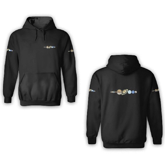 Solar System Astrophysic Planets, Solar System 3D Hoodies