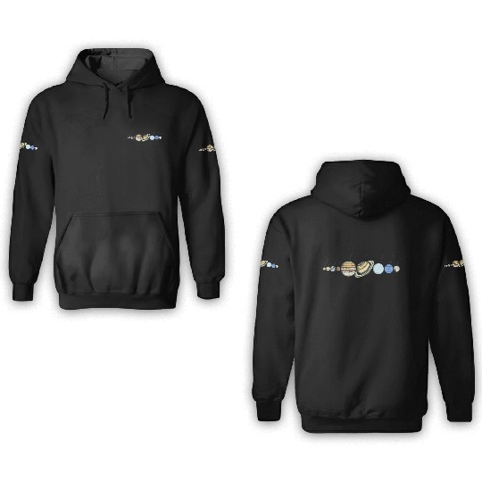 Solar System Astrophysic Planets, Solar System 3D Hoodies