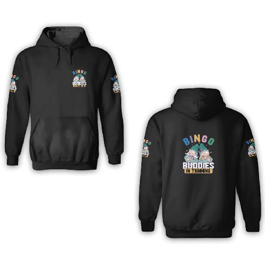 Bingo Card Game Grandma Bingo Player Bingo Cards 3D Hoodies