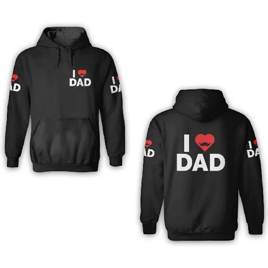 I Love Dad 3D Hoodies