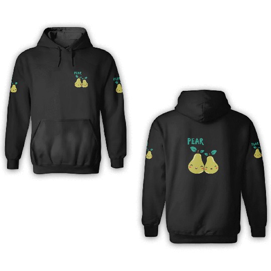 Siblings Pear Fruit Big Brother Sister Goals 3D Hoodies