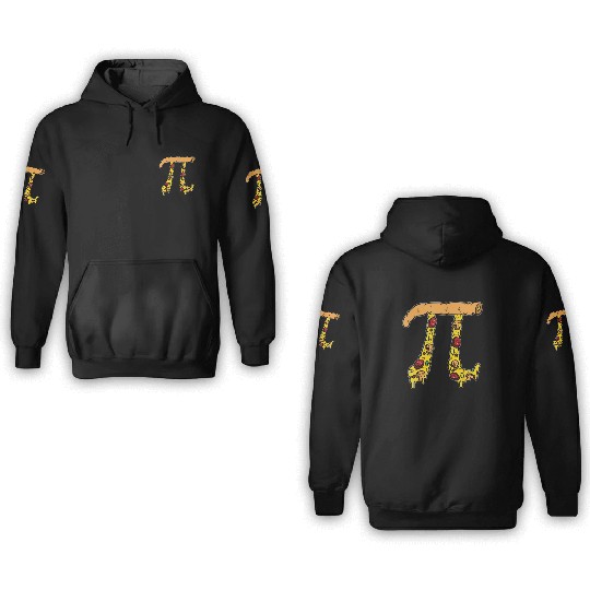 Pizza Pi Funny Pi day gift funny Pizza Pi 3D Hoodies