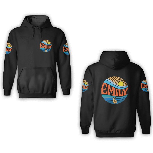 Emily 3D Hoodies Vintage Sunset Emily Groovy Tie Dye