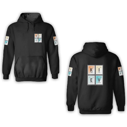 Kiev | Periodic Table of Elements 3D Hoodies