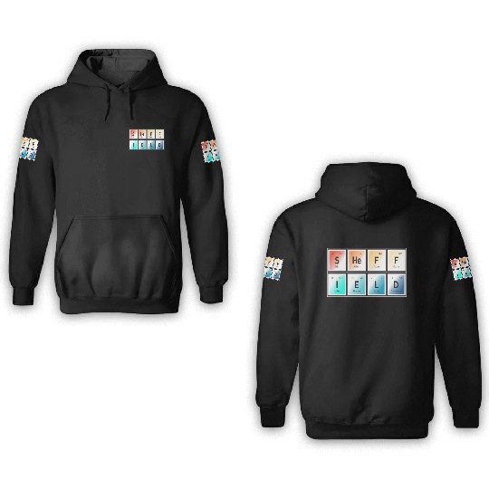 Sheffield | Periodic Table of Elements 3D Hoodies