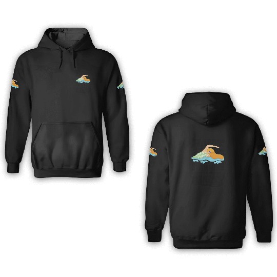 To swim 3D Hoodies