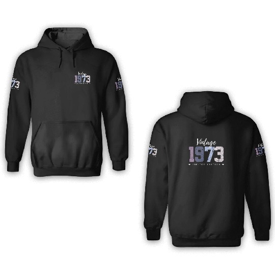 50 Years Vintage 1973 Retro 50th Birthday 3D Hoodies