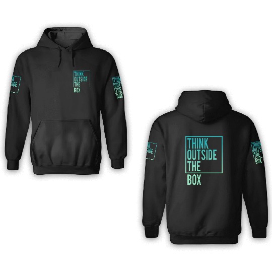 Think outside the Box 3D Hoodies