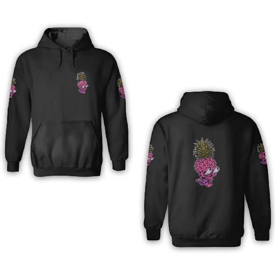 Skeleton pineapple psychedelic 3D Hoodies