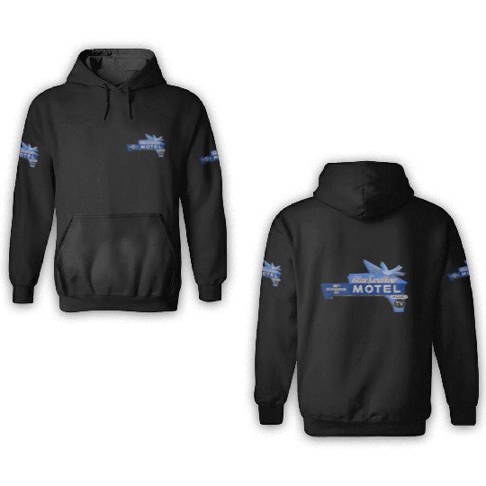 Blue Swallow Motel Route 66 Neon Tucumcari NM 3D Hoodies