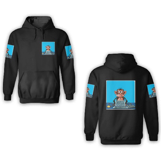 programmer monkey 3D Hoodies