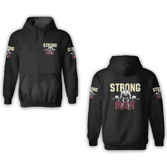 Strong Man Workout & Gym 3D Hoodies